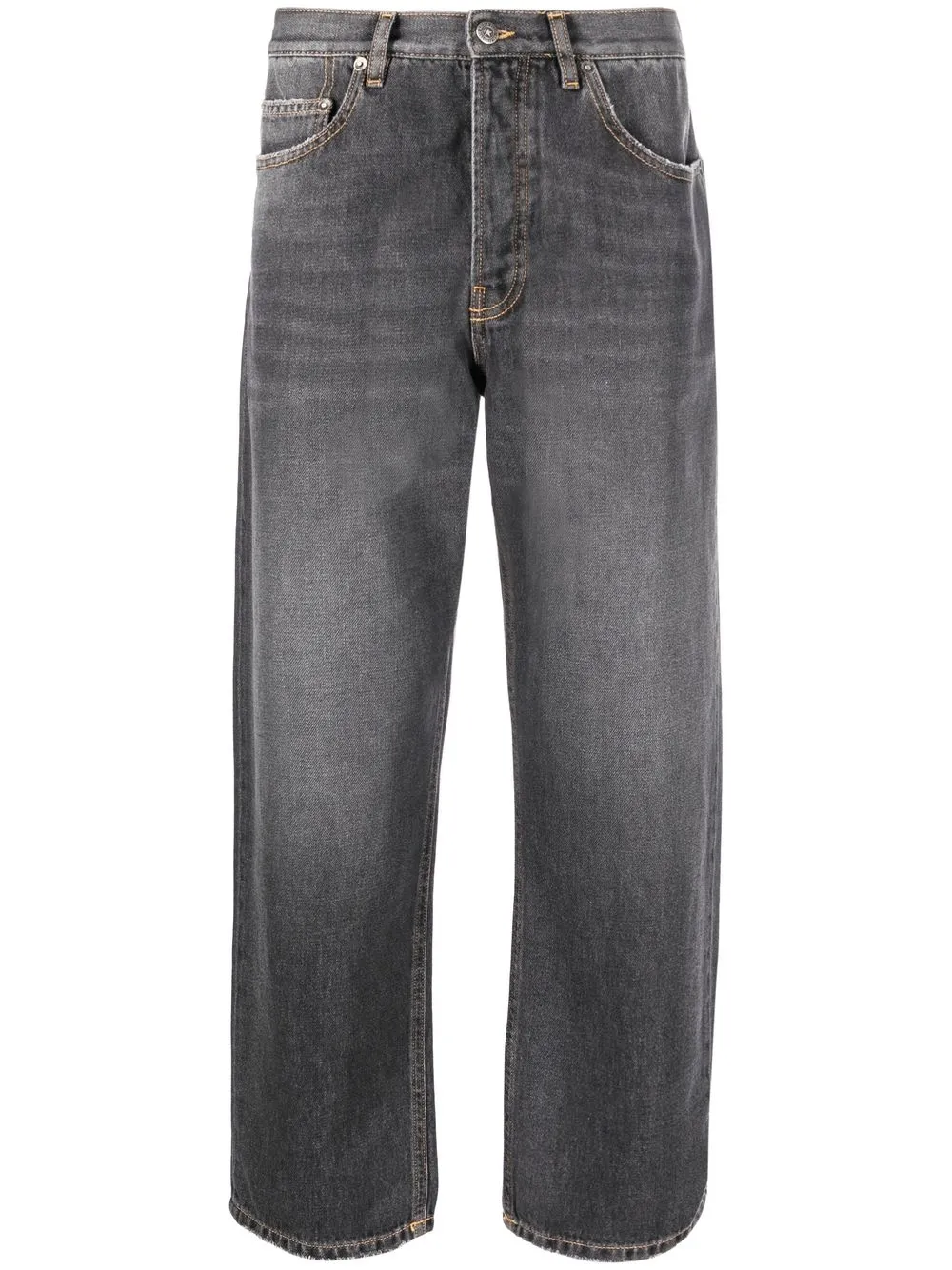 

Golden Goose jeans rectos con efecto lavado - Gris