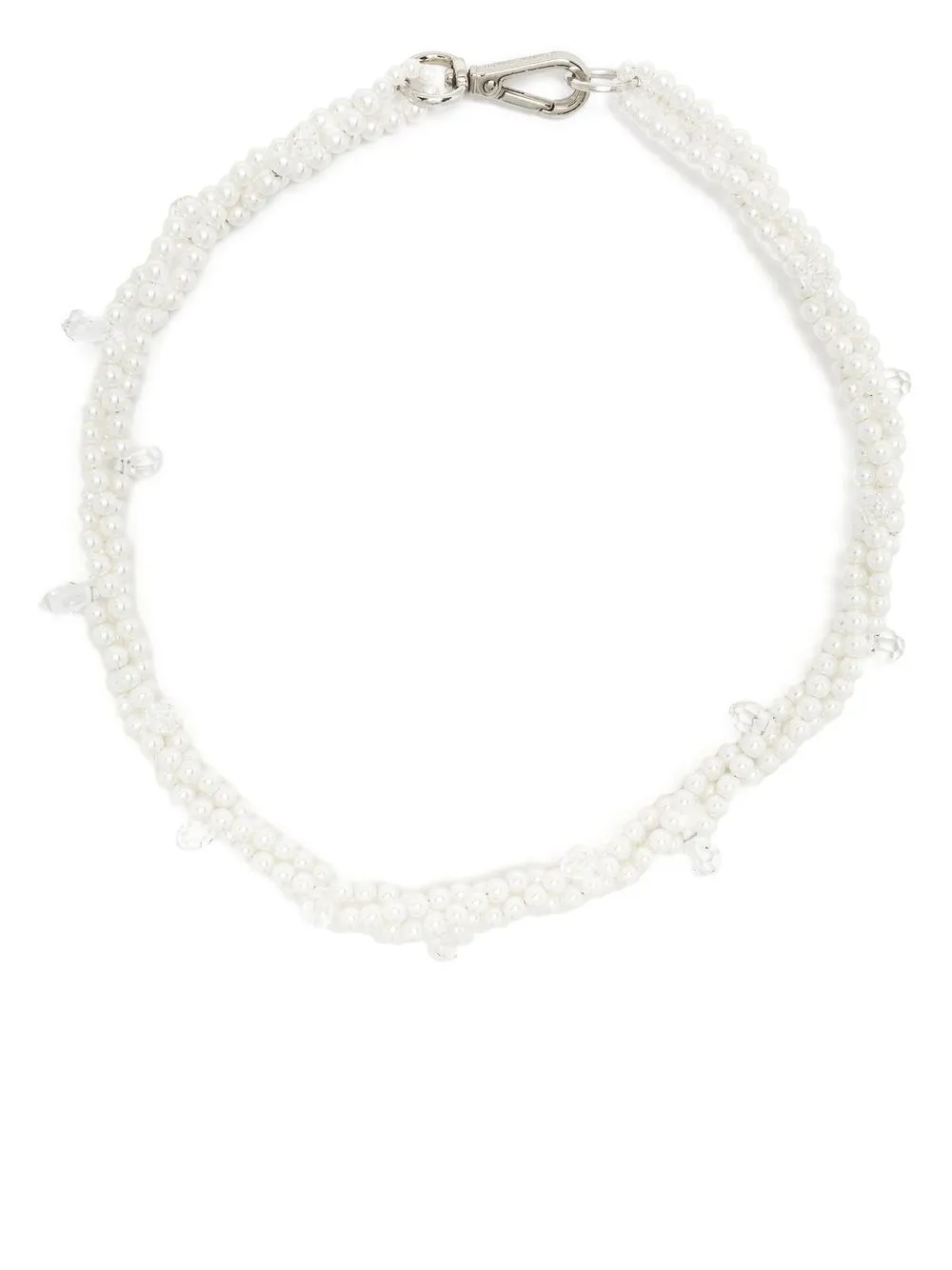 

Simone Rocha collar con detalles de cristal - Blanco