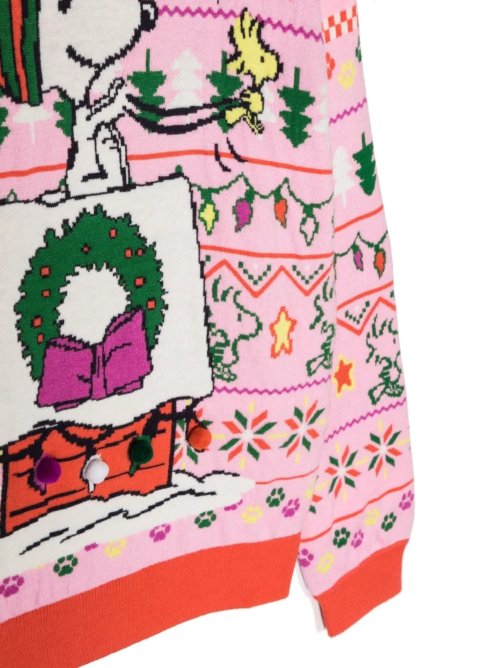 Marc Jacobs Teen Snoopy Intarsia-knit Jumper In Pink