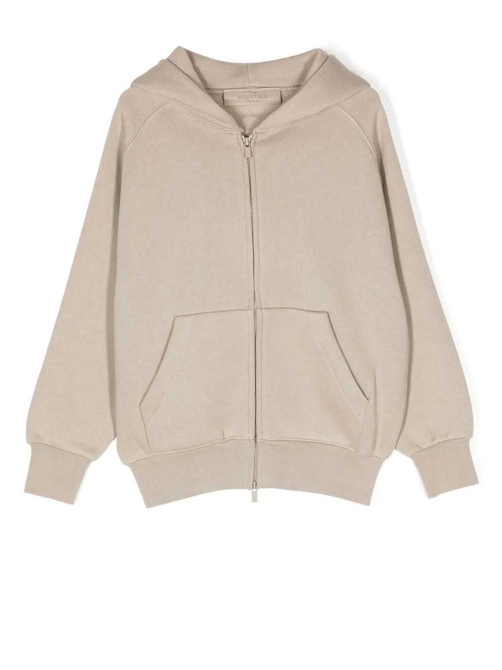 

FEAR OF GOD ESSENTIALS hoodie con logo estampado y cierre - Gris