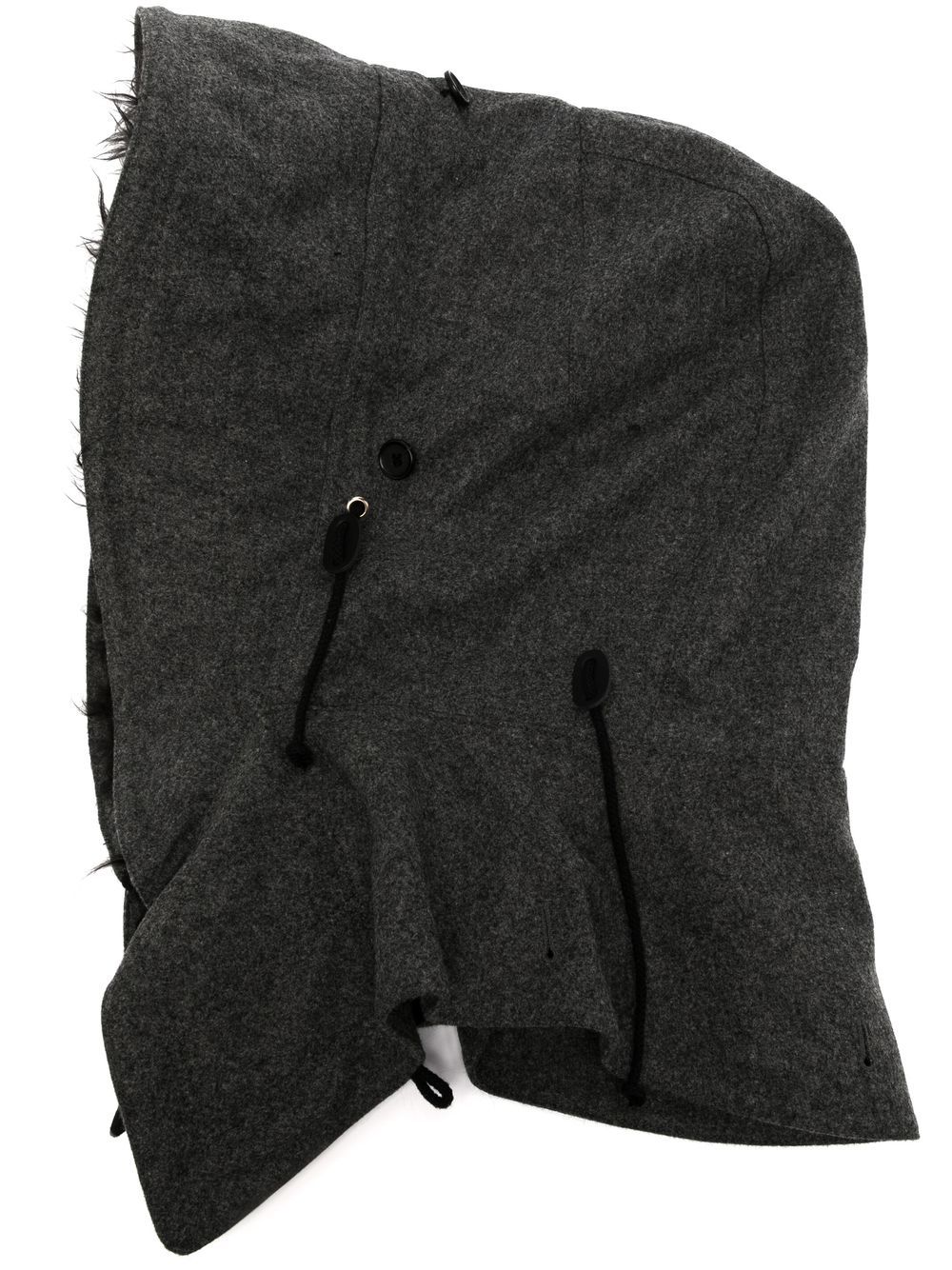 Shop Comme Des Garçons Shirt Faux-fur Hood Hat In Grey