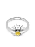 Delfina Delettrez 18kt white gold Dancing Daisy diamond ring - Silver