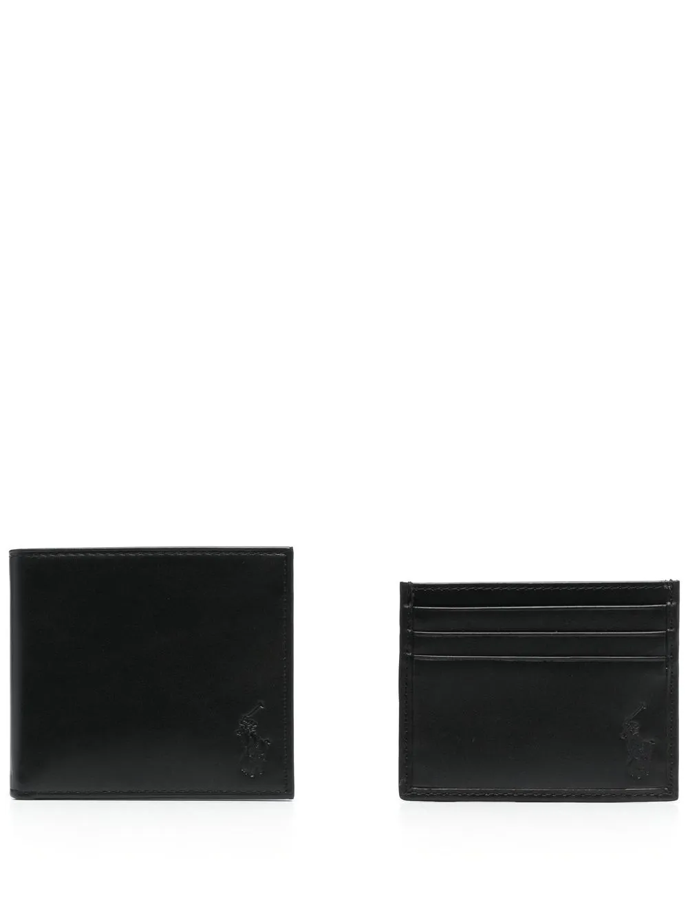 

Polo Ralph Lauren embossed-logo leather wallet - Black