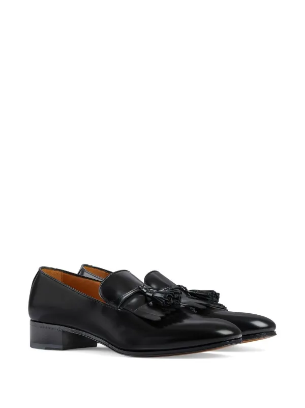 Gucci tassel detail Leather Loafers Black FARFETCH CA