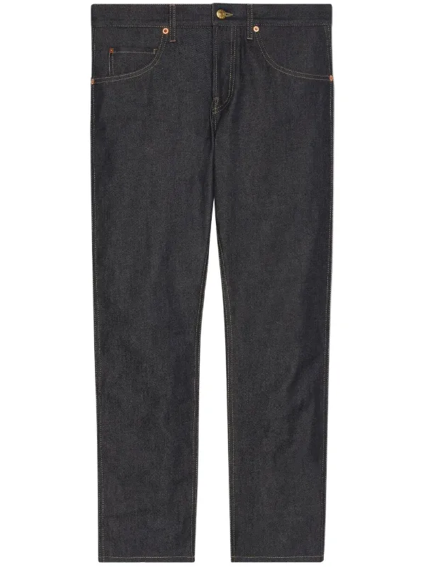 Gucci Horsebit slim-fit Denim Jeans - Farfetch