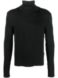 Walter Van Beirendonck ribbed roll-neck jumper - Black