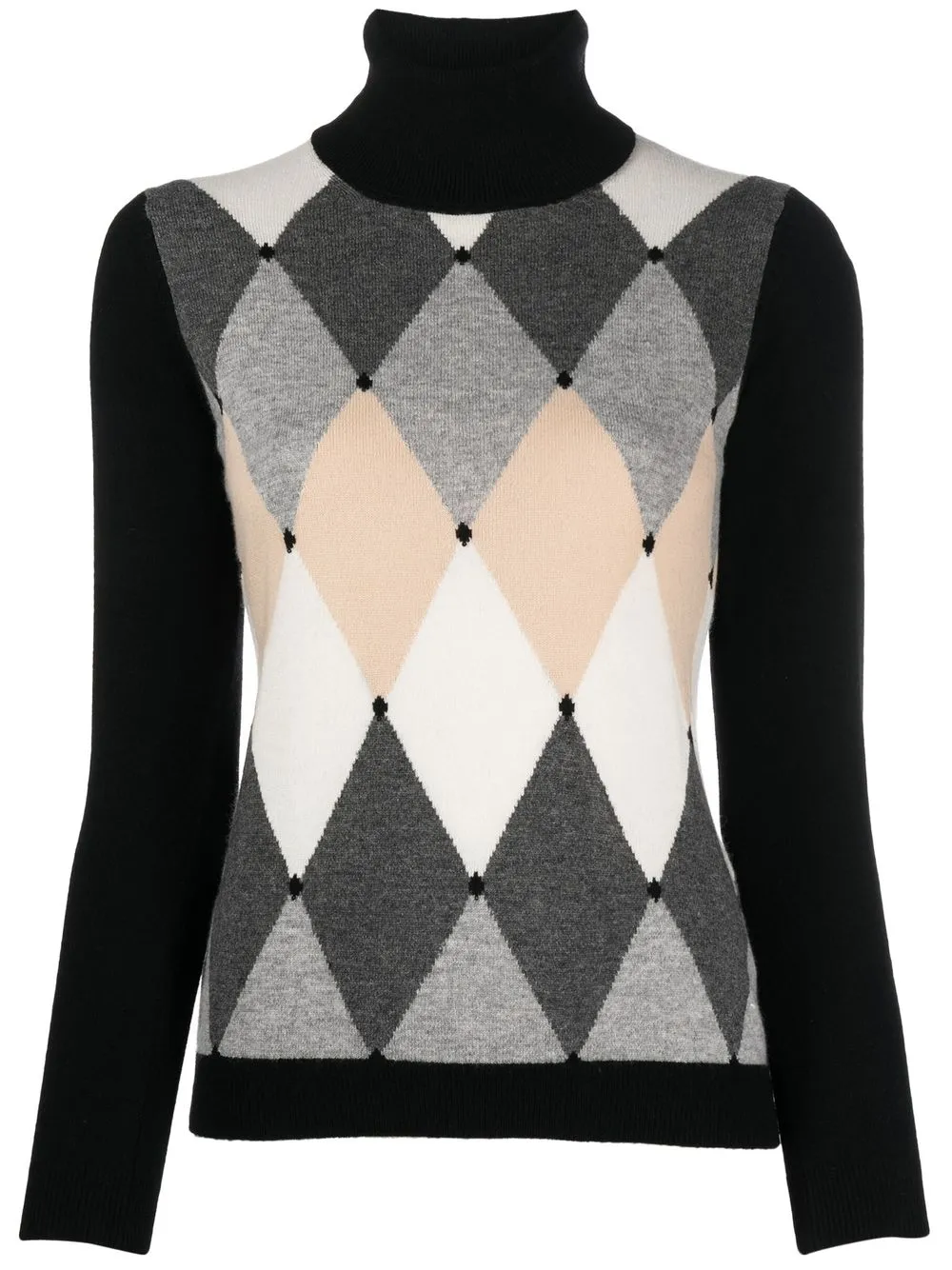 

Ballantyne argyle-check print jumper - Black