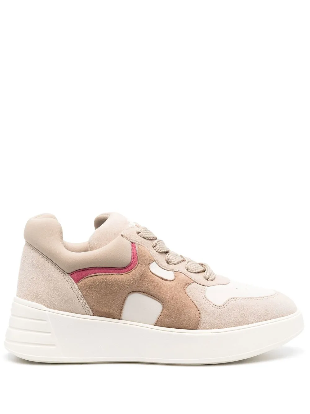 

Hogan panelled lace-up sneakers - Neutrals