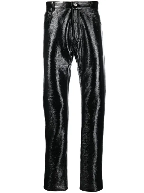 Courrèges vinyl straight-leg trousers