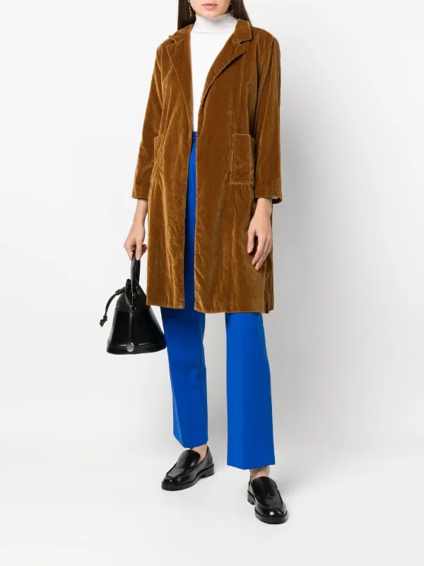 Daniela Gregis Oversized Velvet Coat 