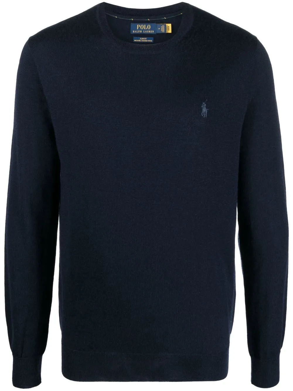 POLO RALPH LAUREN LOGO-EMBROIDERED WOOL JUMPER