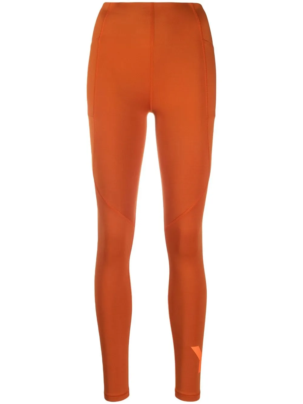 

Y-3 leggins con diseño stretch - Naranja