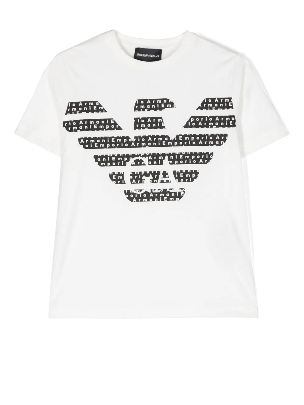 

Emporio Armani Kids playera con logo estampado - Blanco