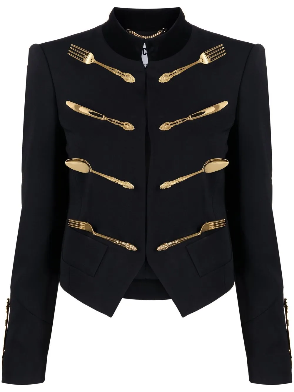 

Moschino utensil-embellished jacket - Black