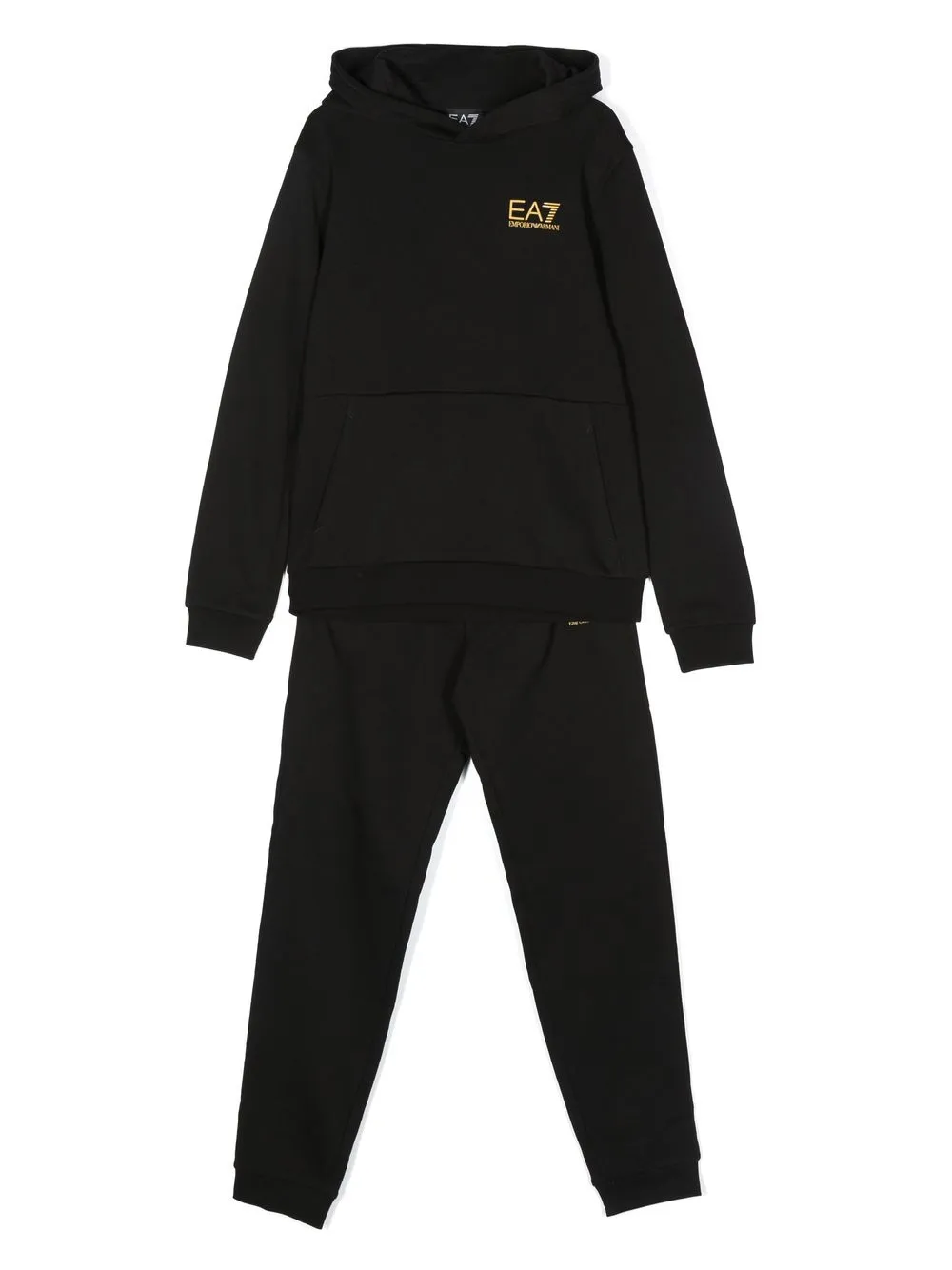 

Emporio Armani Kids traje deportivo con logo estampado - Negro