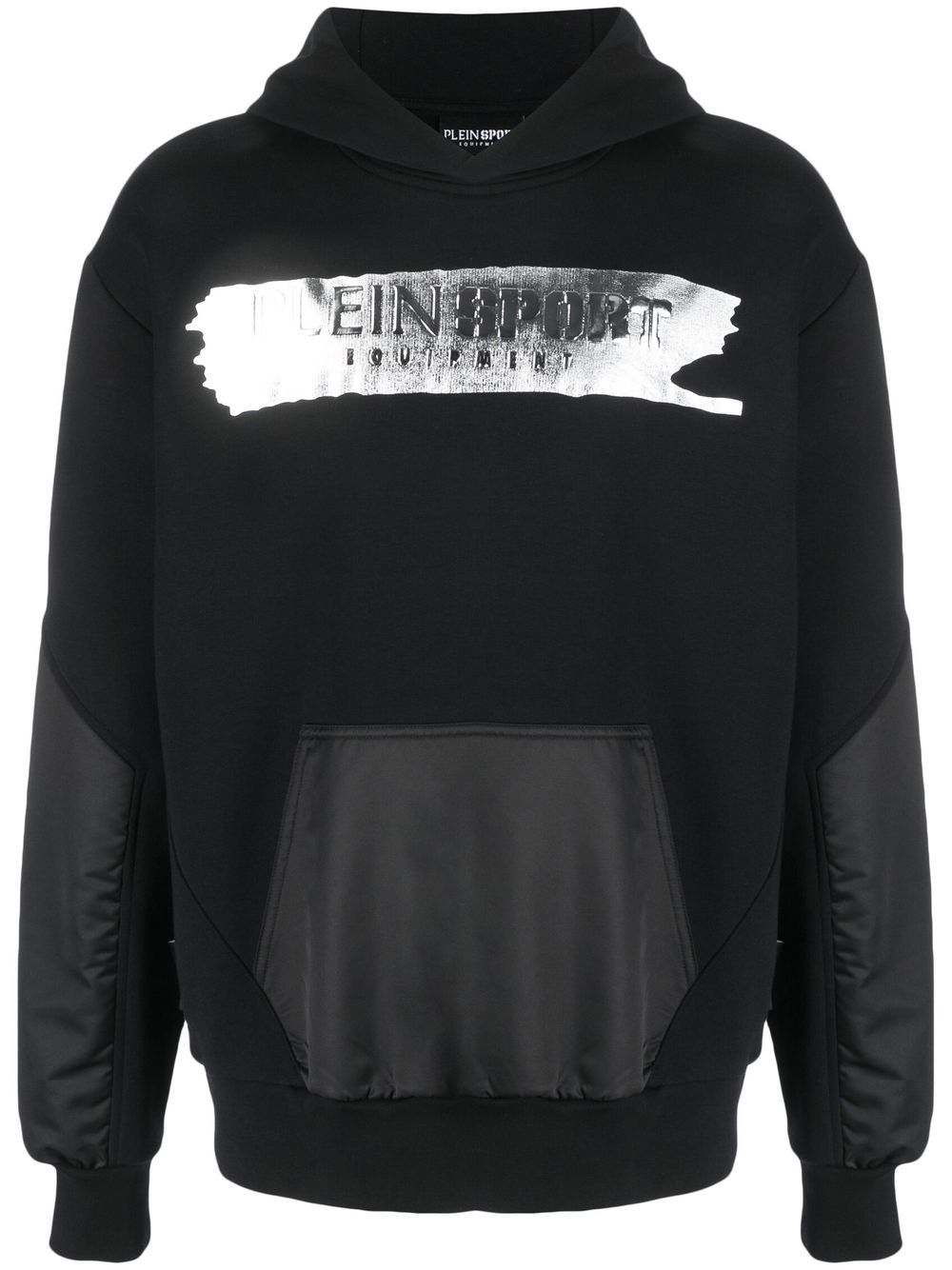 Plein Sport Logo-print Pullover Hoodie In Black