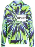 Plein Sport tie dye-print pullover hoodie - Green