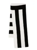 JOSEPH two-tone ribbed scarf - White