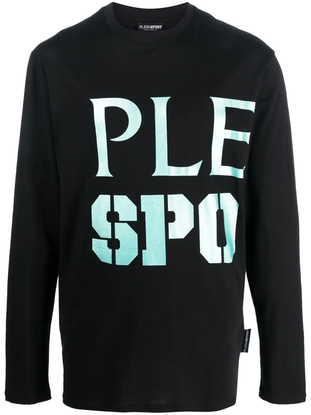 Plein Sport ロゴ ロングTシャツ - ブラック Plein Sport ロゴ ロングTシャツ - ブラック