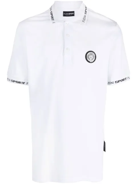 Plein Sport logo-patch short-sleeved polo shirt