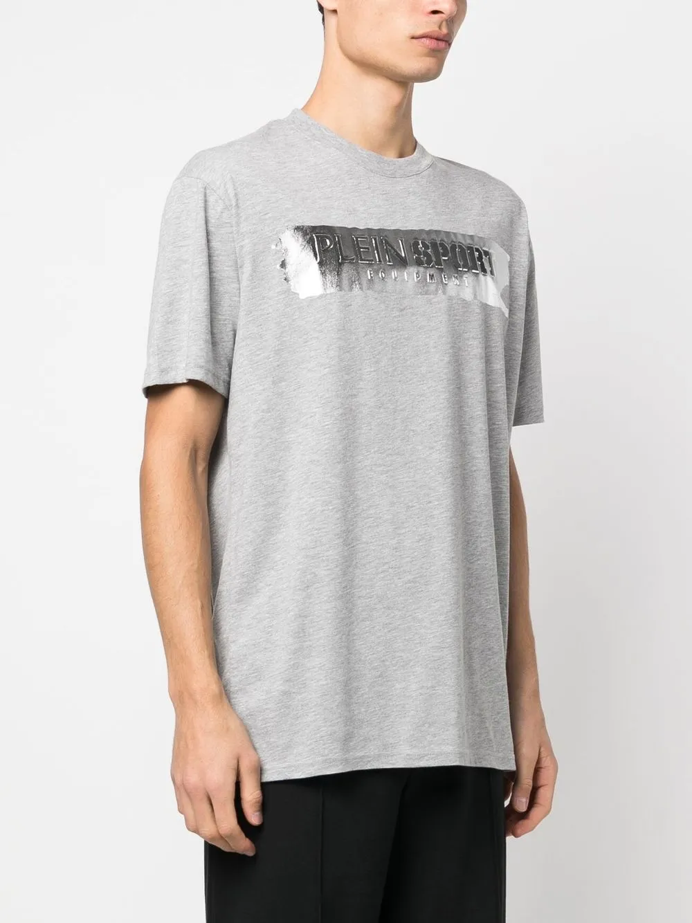  Plein Sport T Shirt Mit Logo Prägung   Grau 