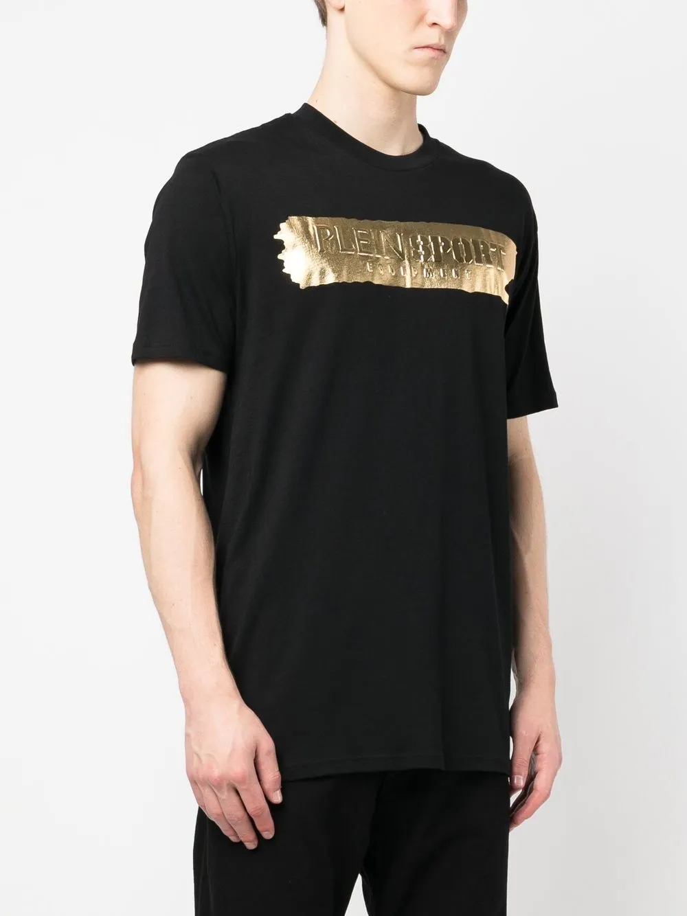  Plein Sport T Shirt Mit Logo Print   Schwarz 