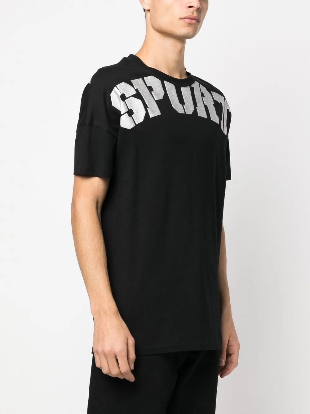  Plein Sport T Shirt Mit Logo Print   Schwarz 