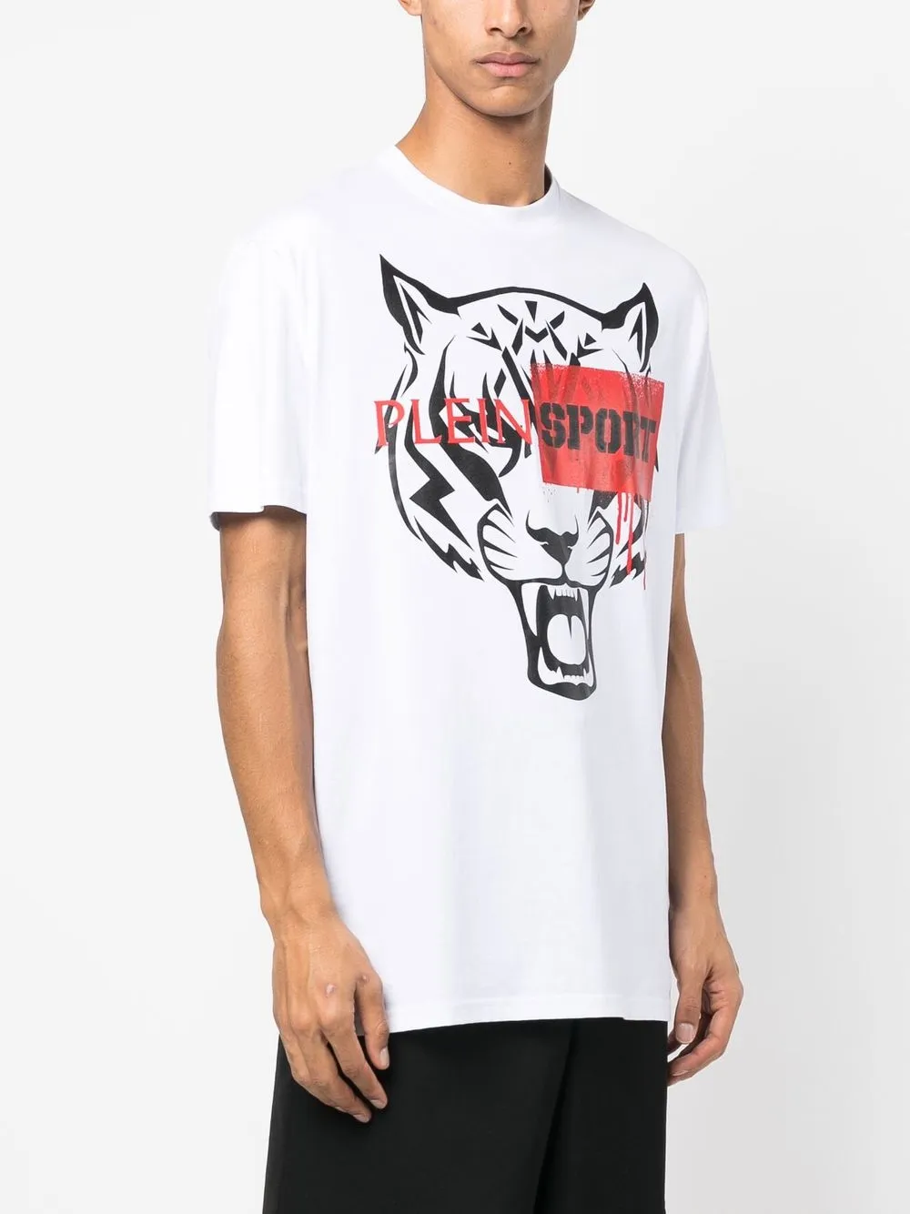  Plein Sport T Shirt Mit Grafischem Print   Weiß 