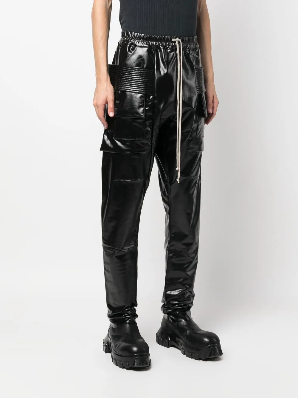 Rick Owens DRKSHDW ハイシャイン ドローストリングパンツ - Farfetch