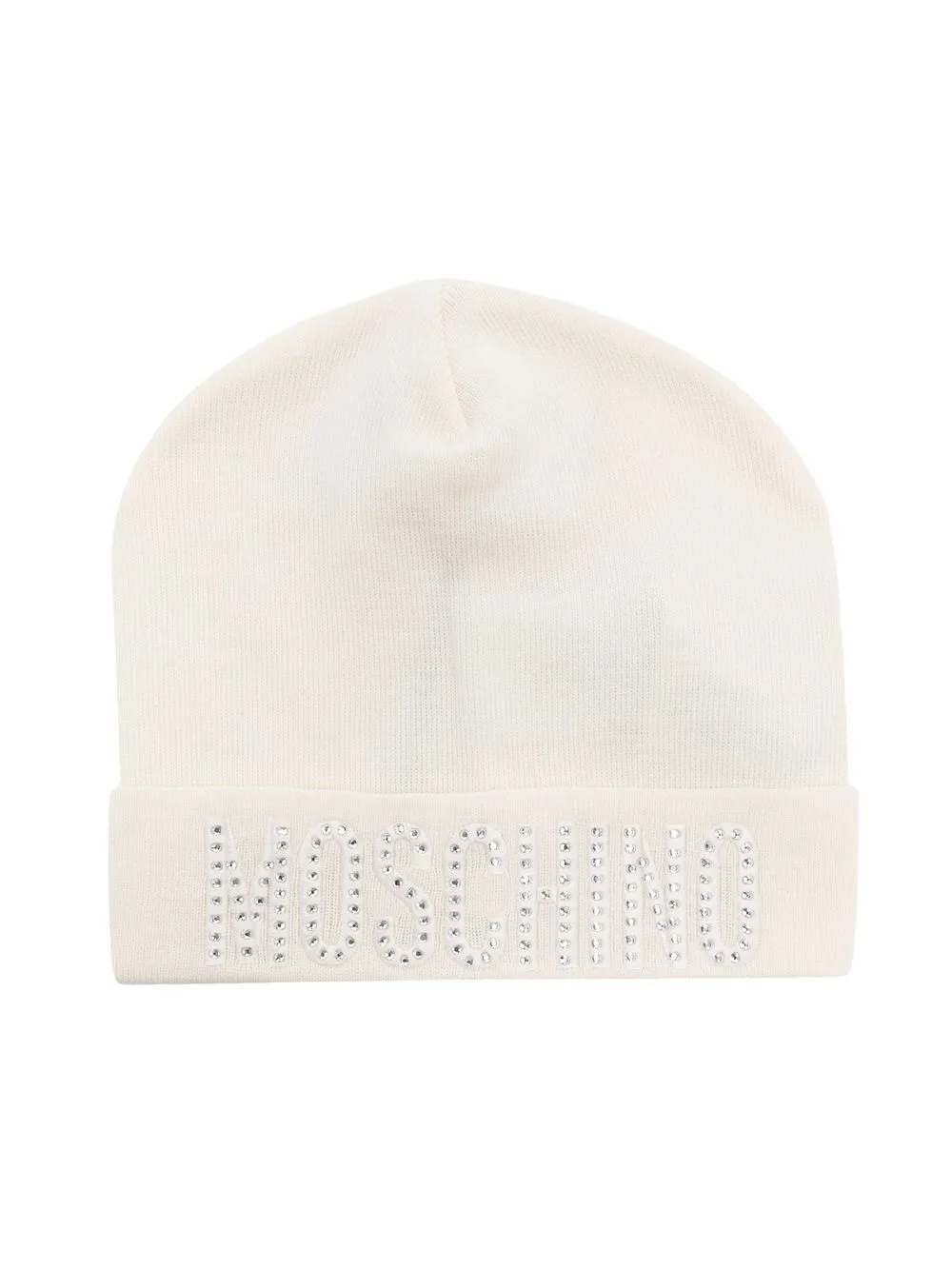 

Moschino Kids gorro de tejido fino con logo - Neutro