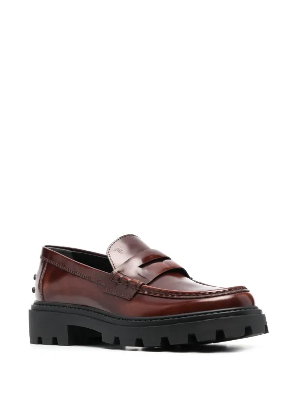Tod's spike-stud Embellished Loafers Brown FARFETCH IN - Main Image