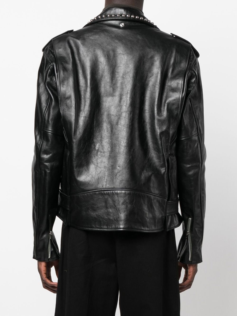 Sacai stud-embellished Leather Biker Jacket - Farfetch