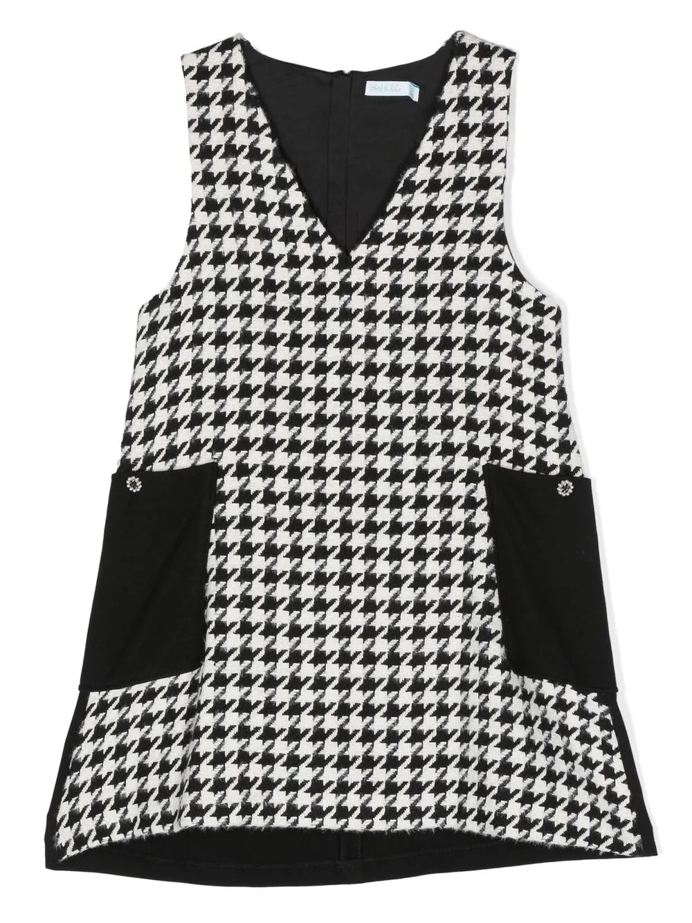 

Abel & Lula TEEN houndstooth-pattern sleeveless dress - Black