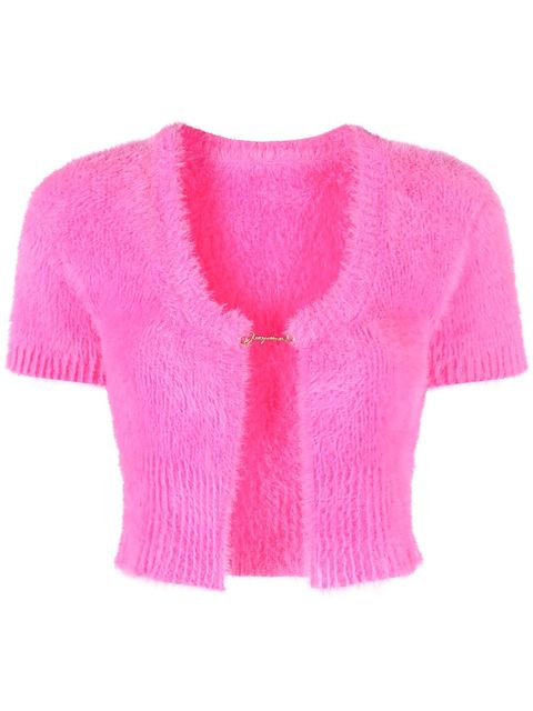 Jacquemus logo-fastening cropped cardigan