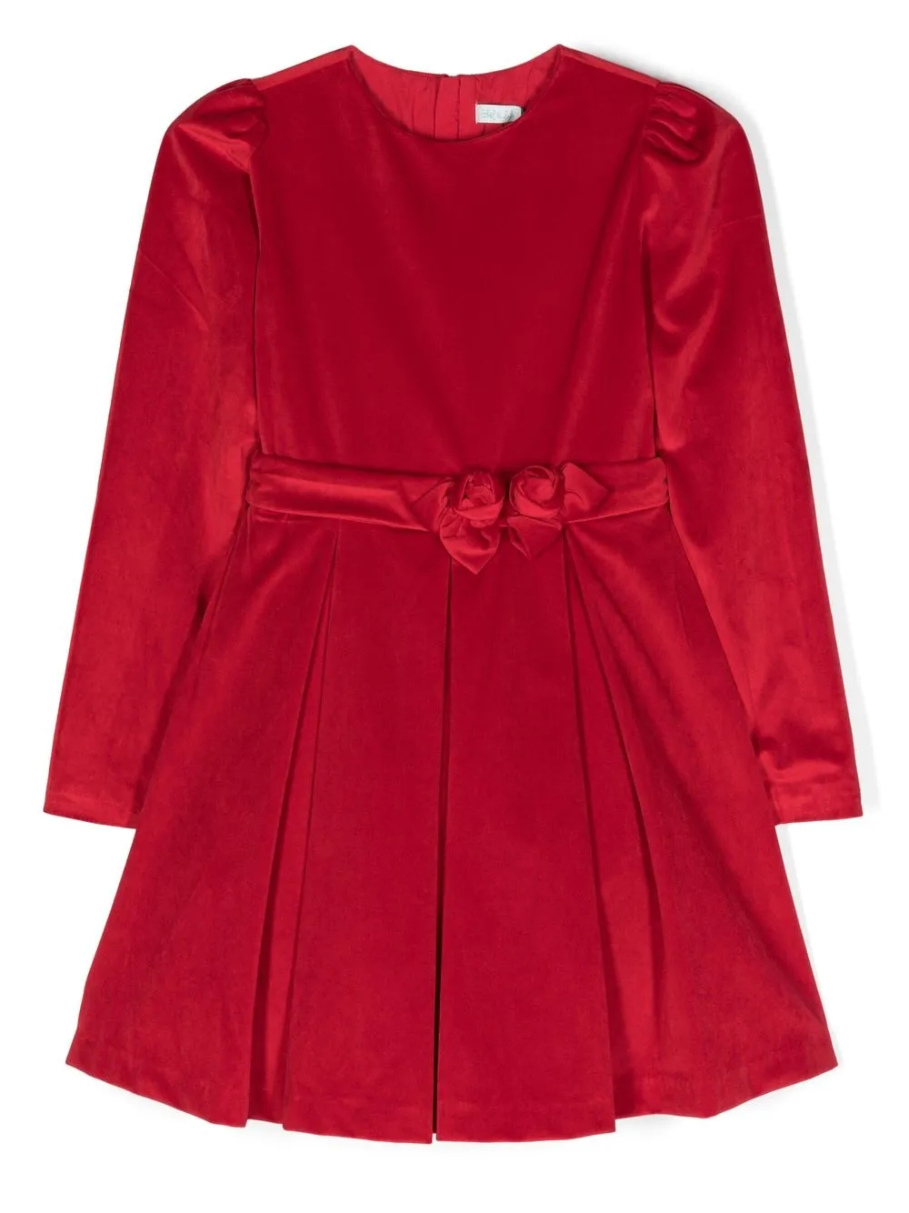

Abel & Lula floral-appliqué long-sleeve dress - Red