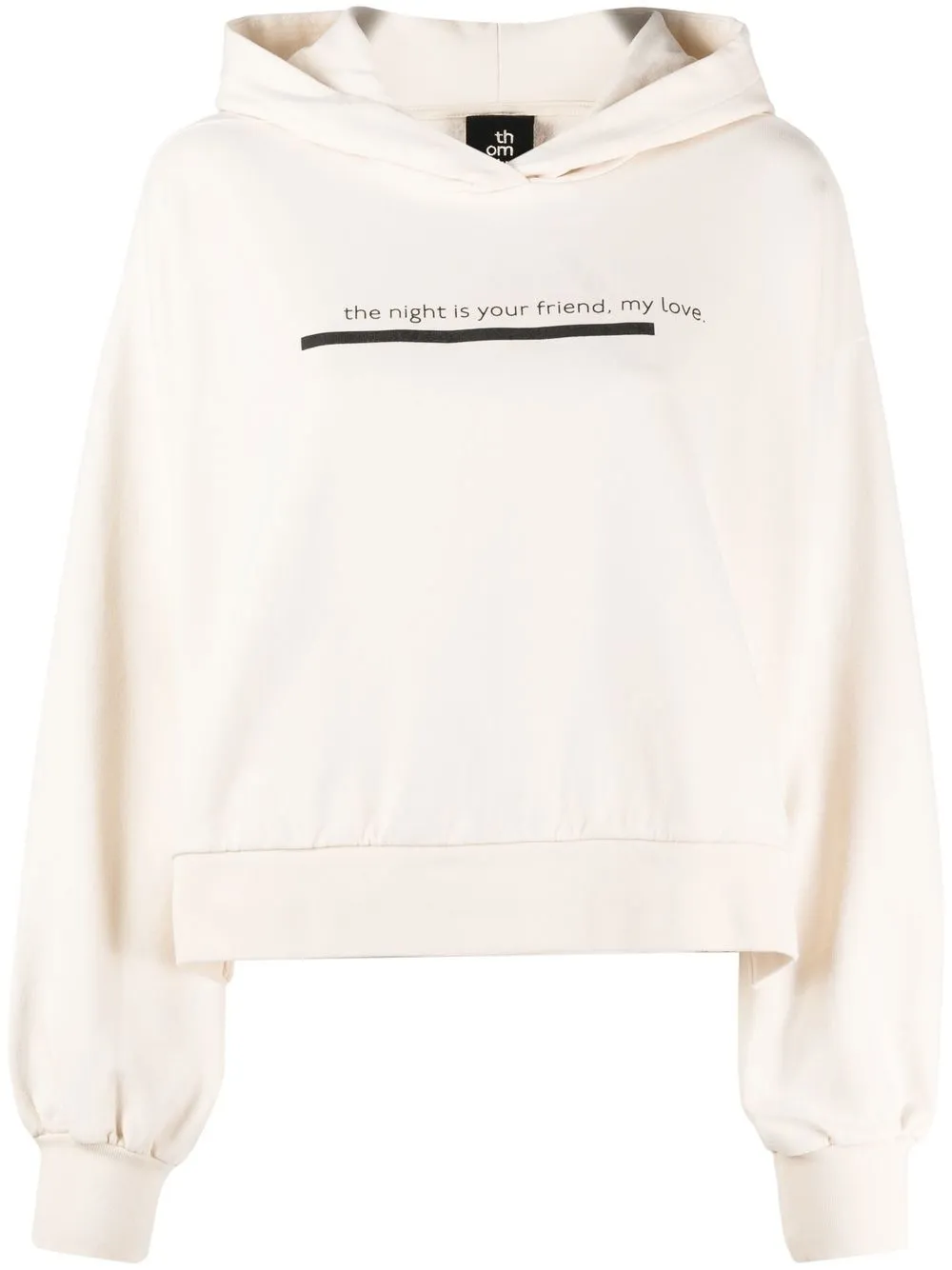 

Thom Krom hoodie con eslogan - Blanco