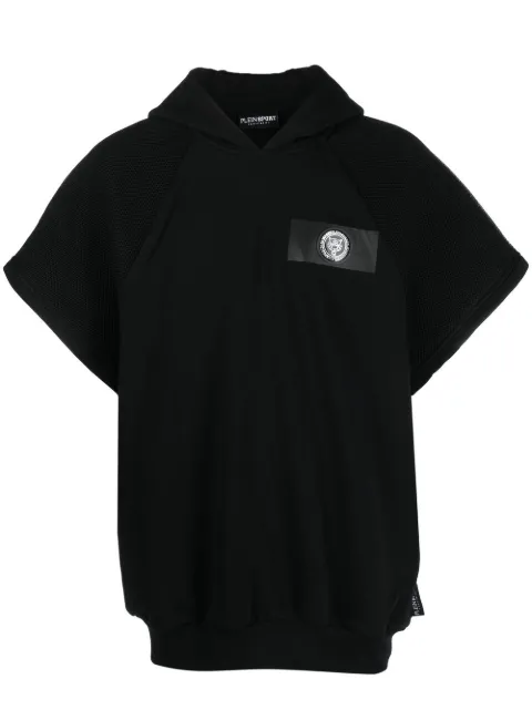 Plein Sport logo-print short-sleeved hoodie