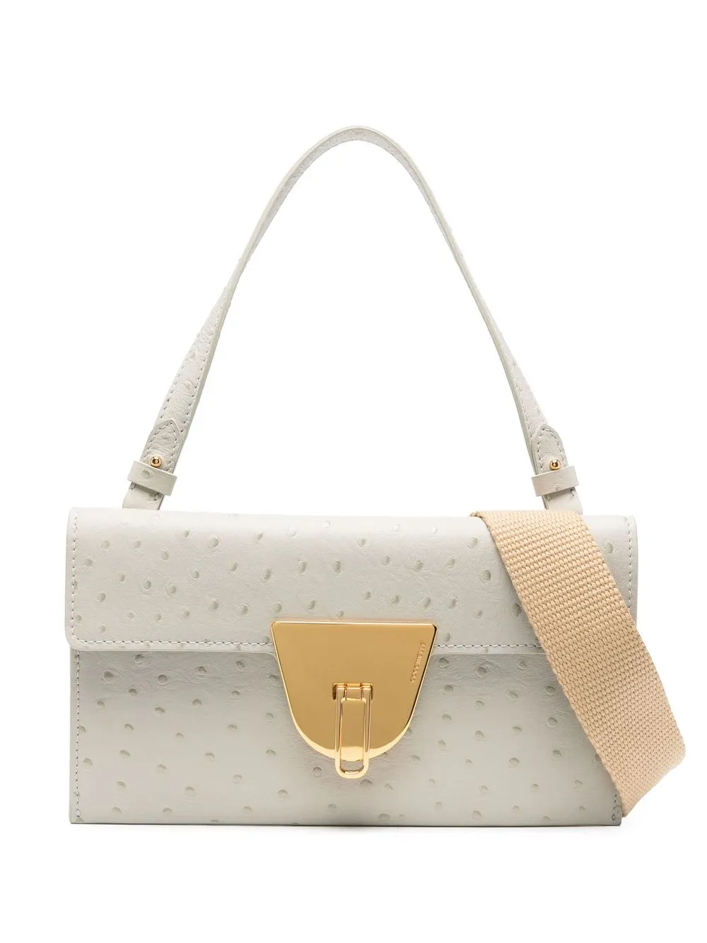 

Coccinelle textured leather satchel bag - Neutrals