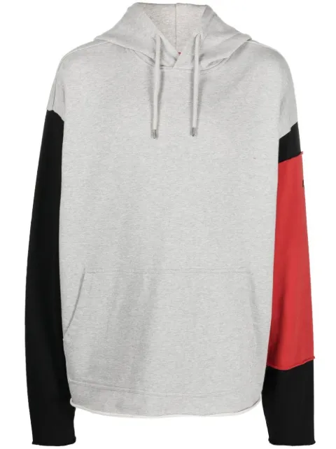 424 drawstring colour-block hoodie