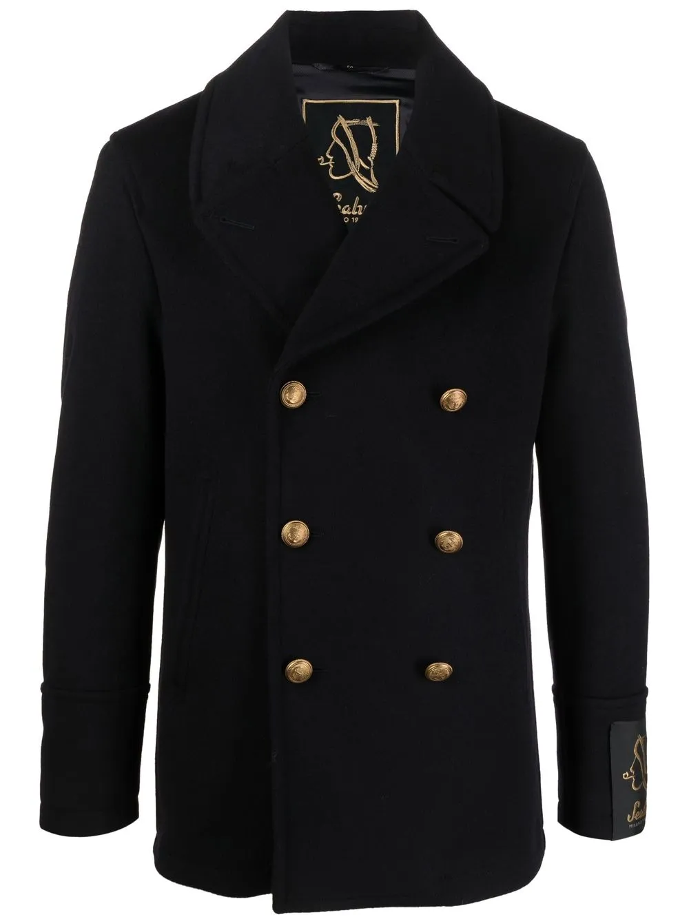 Sealup double-breasted tailored coat | Blue | Image 1
