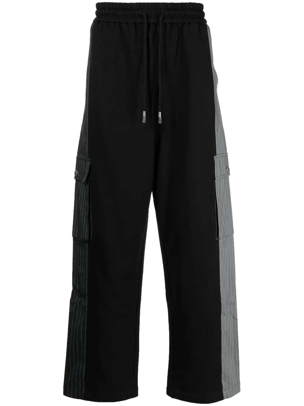 

Feng Chen Wang pantalones cargo con cordones - Negro