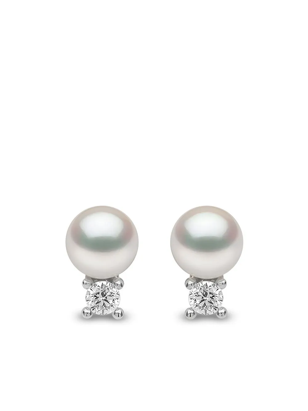 

Yoko London 18kt white gold Trend diamond and pearl stud earrings - Silver