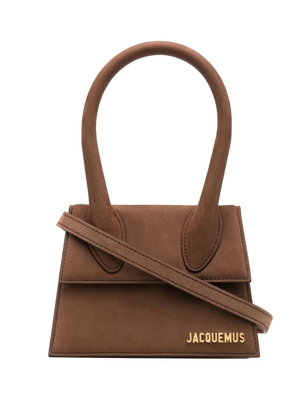 Shop Jacquemus Le Chiquito Moyen Tote Bag In Brown