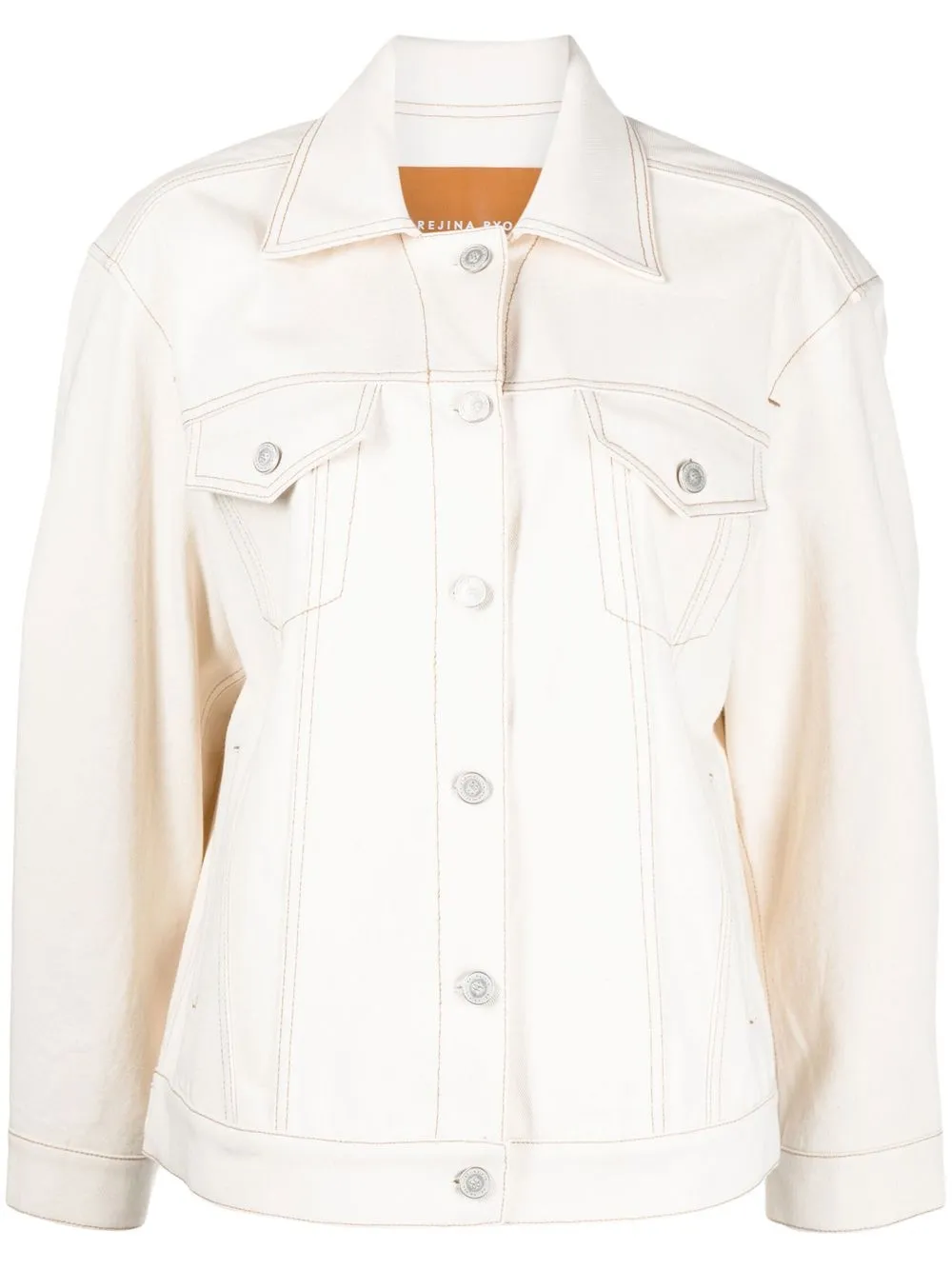 

Rejina Pyo Theo denim jacket - White