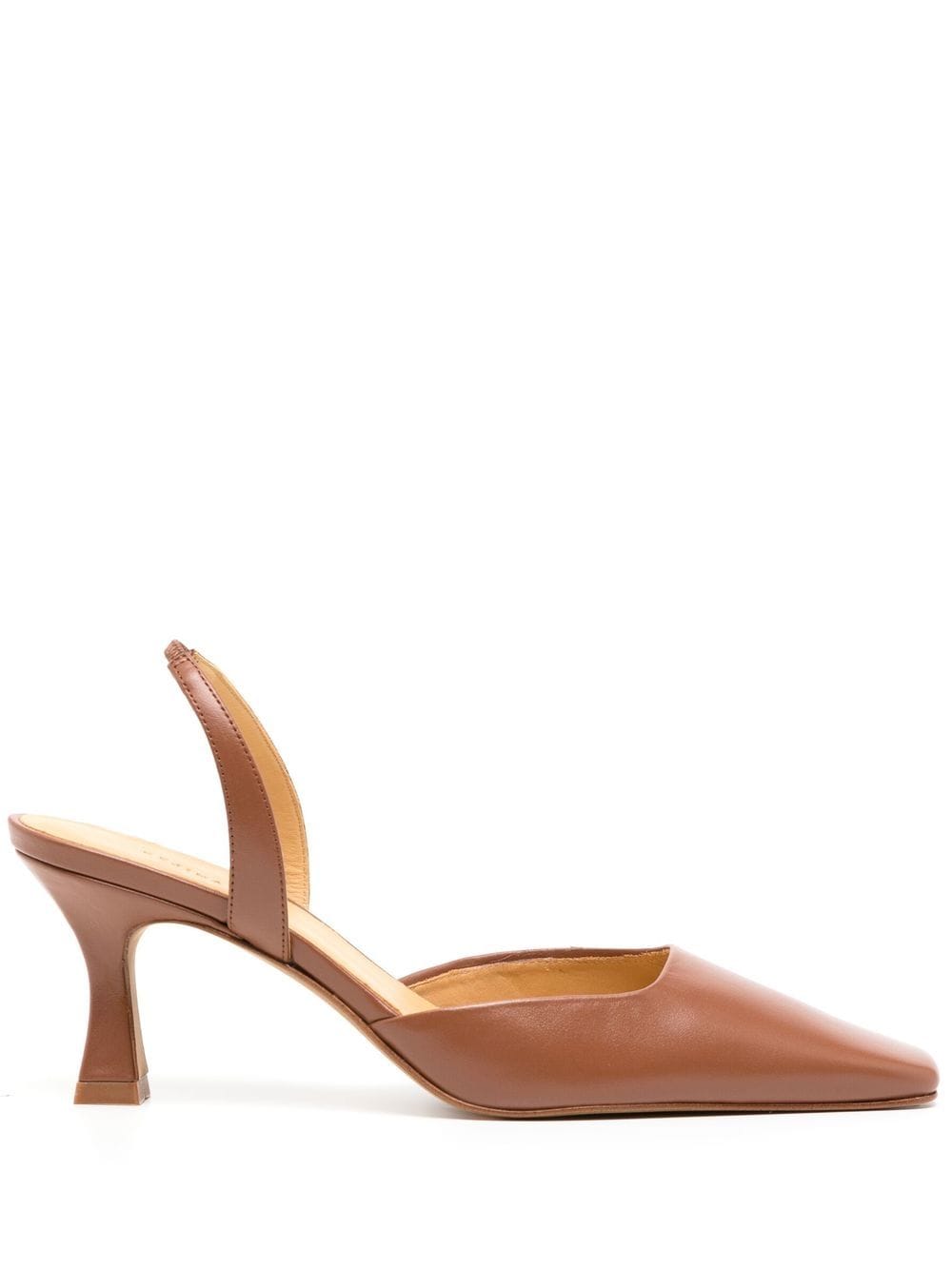 Rejina Pyo Square-toe 65mm Slingback Pumps In Brown