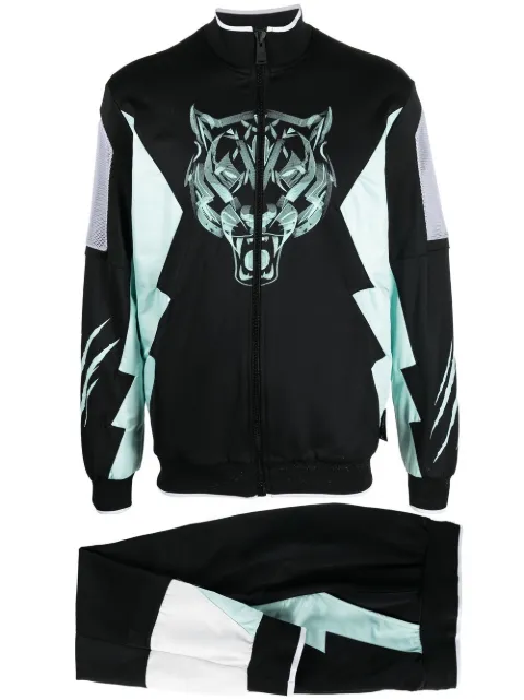 Plein Sport tiger-motif two-piece tracksuit