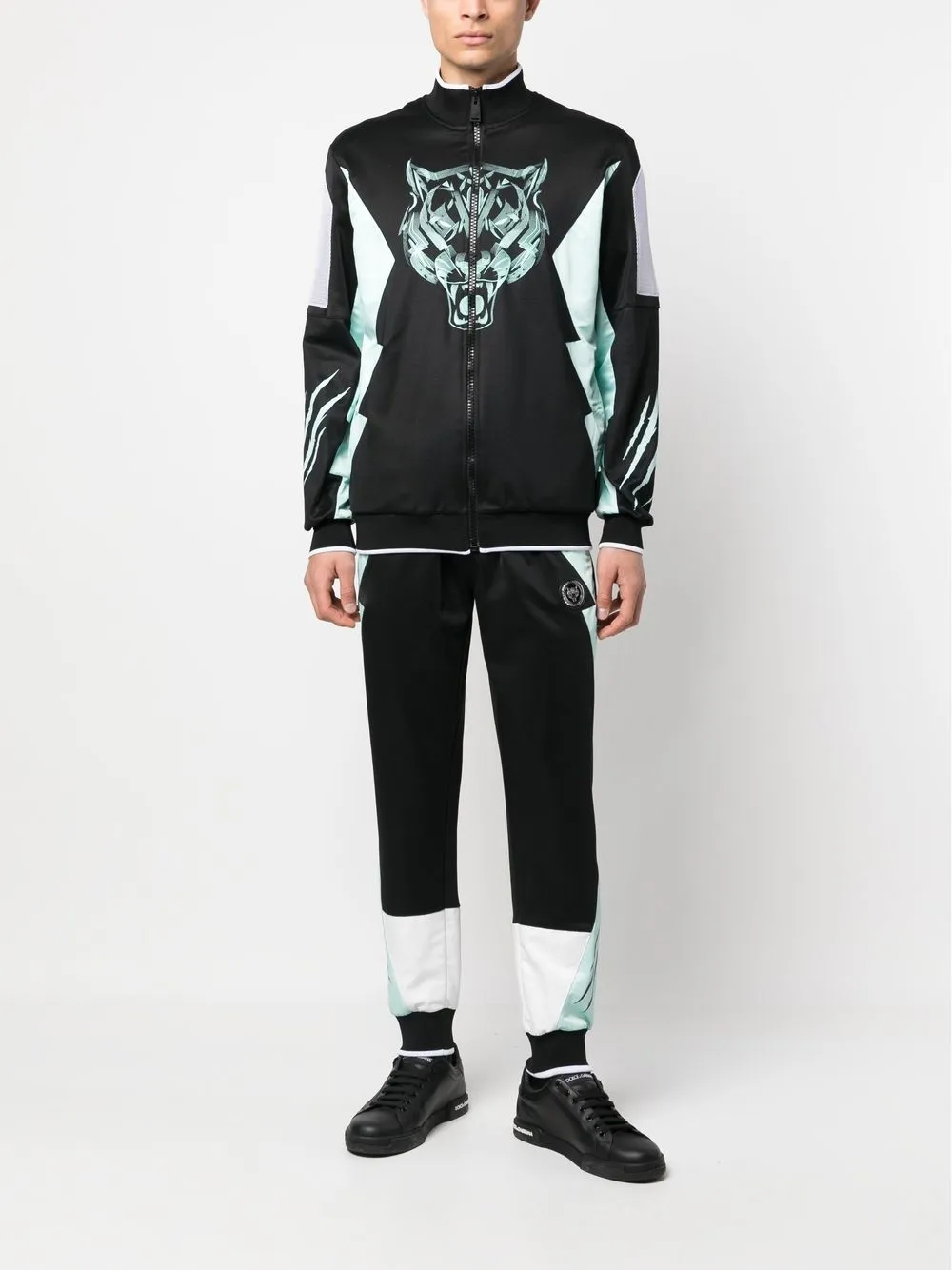 Plein Sport Trainingspak met tijgerprint - Zwart
