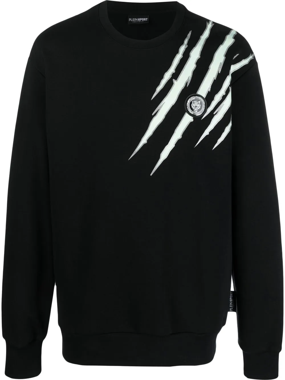 scratch-print crew neck sweatshirt