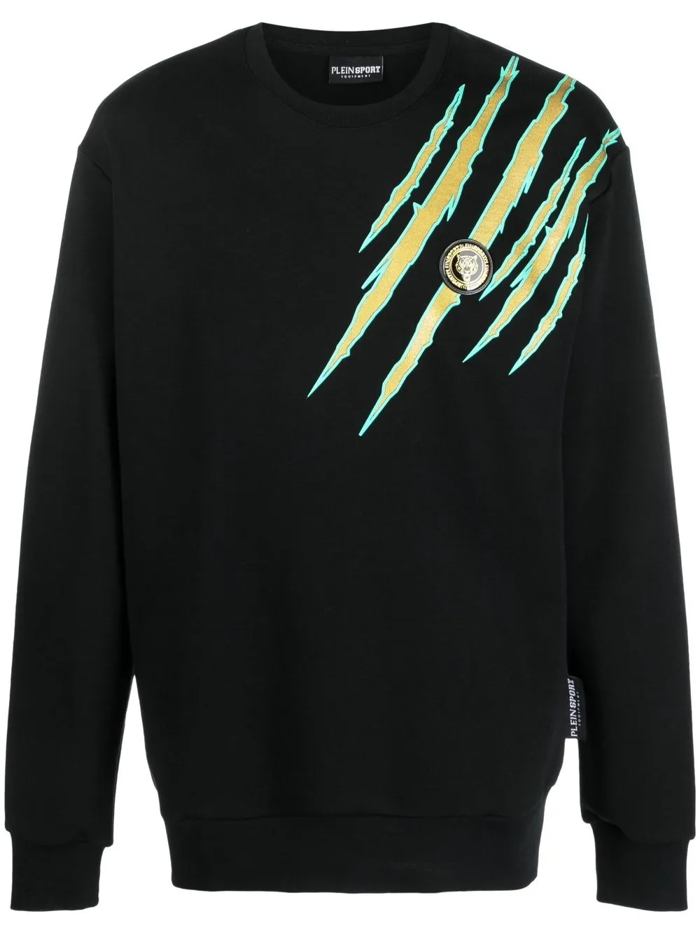 Plein Sport sudadera con estampado de rasguño | negro | Image 1