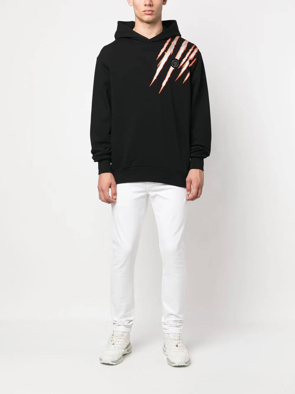 Plein Sport Hoodie met lange mouwen Zwart